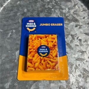 New Kraft Mac & Cheese Jumbo Eraser - Blue & Yellow